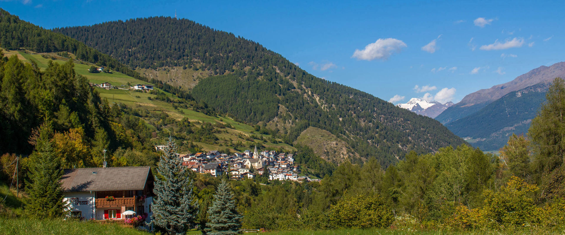 Sulden Blick auf das Dörfchen Sulden.