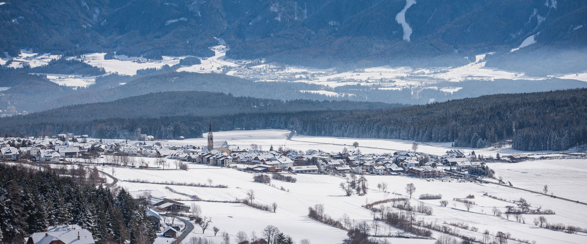 Pfalzen Blick auf Pfalzen & Umgebung im Winter
