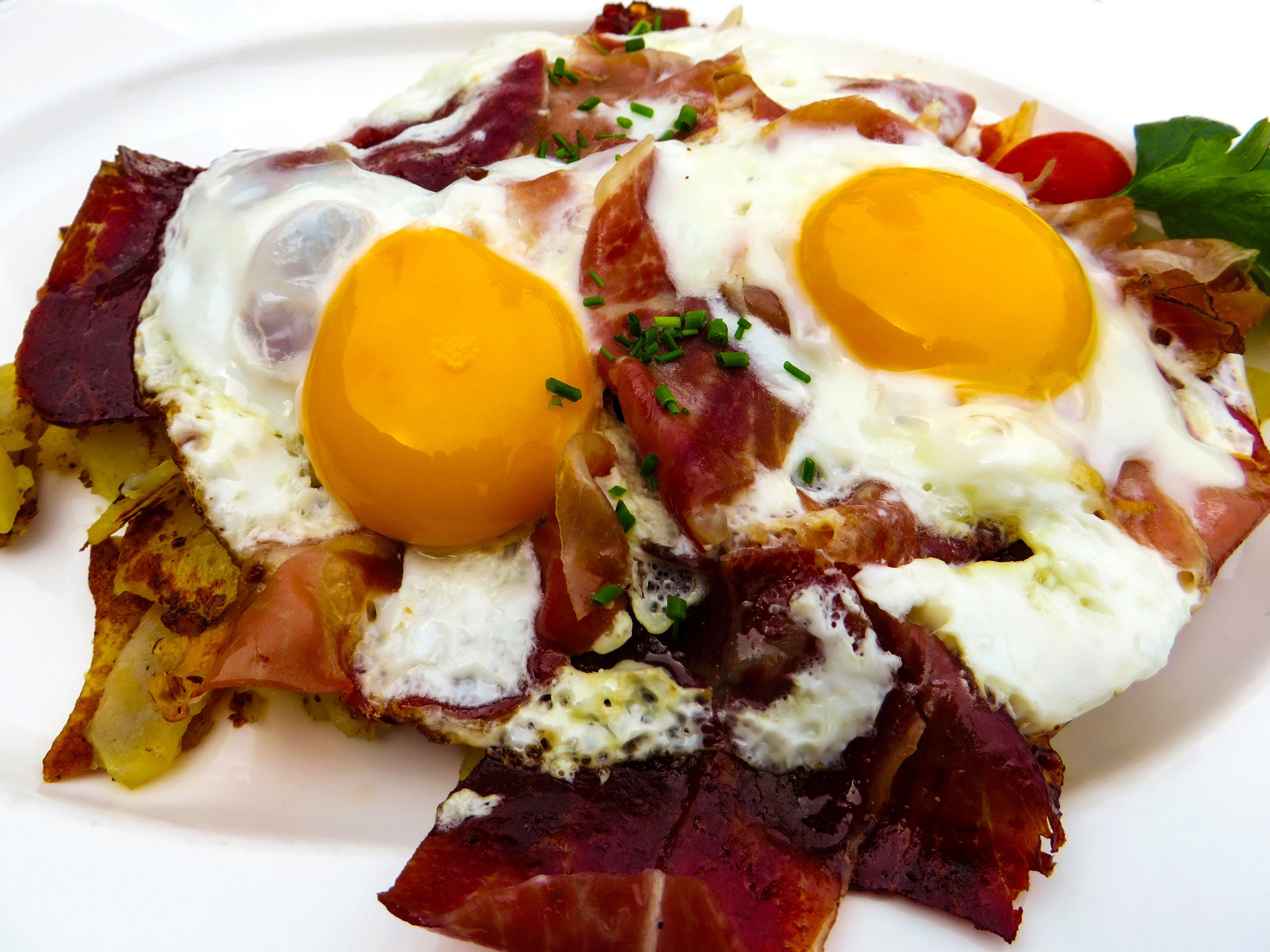 Röstkartoffeln mit Speck und Ei Rezept, Hauptspeisen Rezepte aus Südtirol