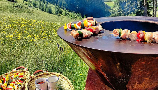 Grillen auf der Almhütte