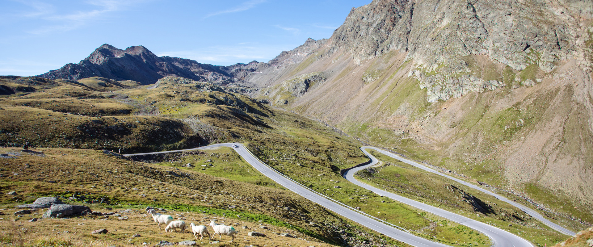 Timmelsjoch Sich schlängelnde Passstraße am Timmelsjoch