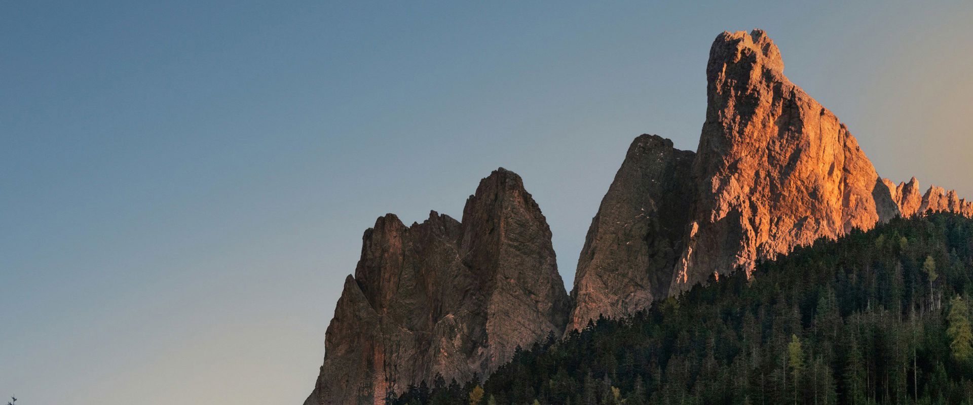 Geisler Geislerspitzen im Abendlicht